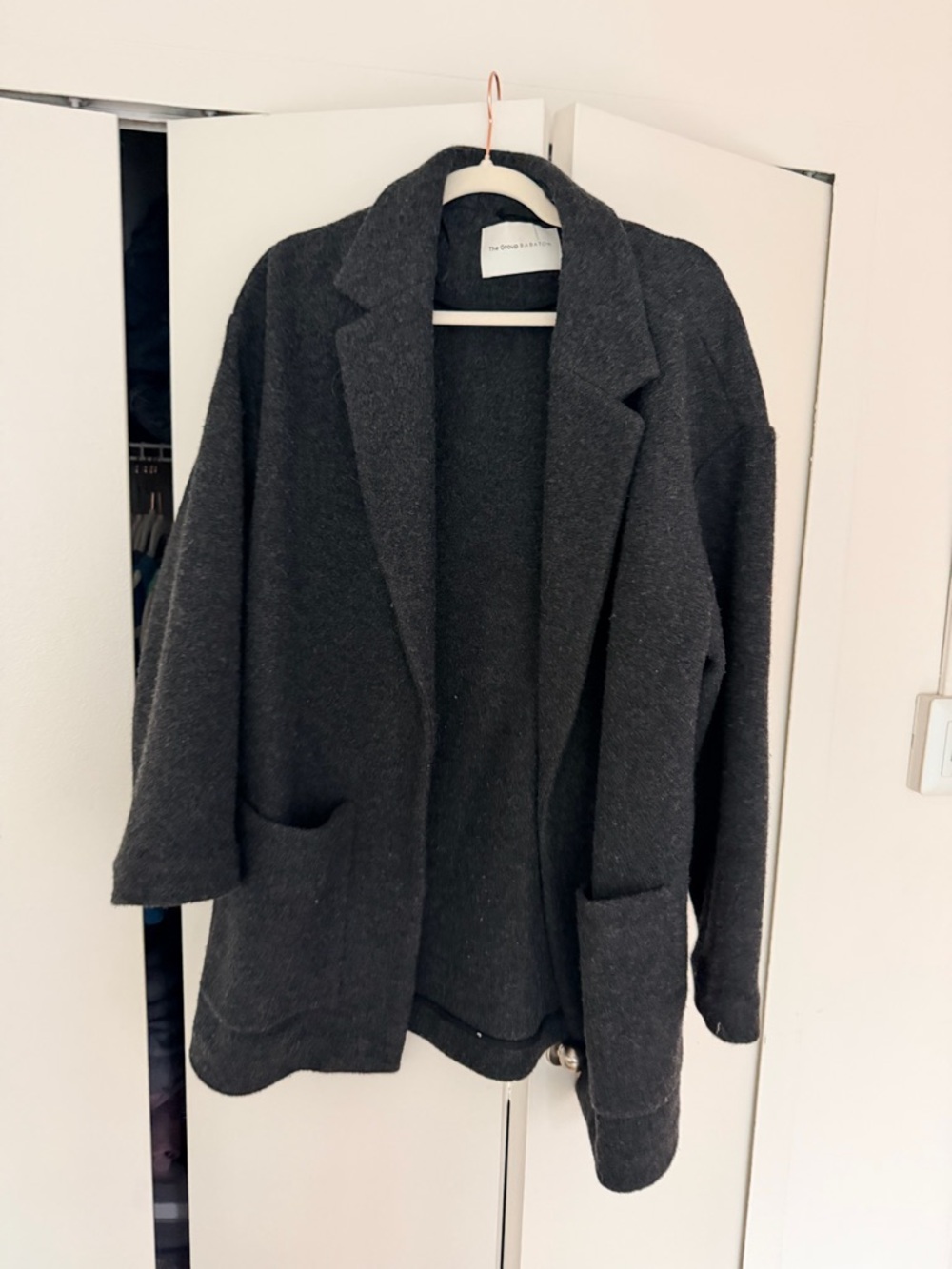 The Group Babaton Charcoal Gray Wool Coat